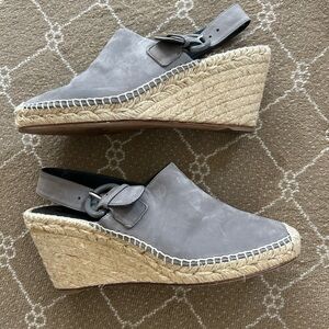 Celine Gray Espadrille Wedge Shoes